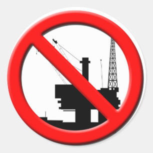 No Offshore Drilling Sticker