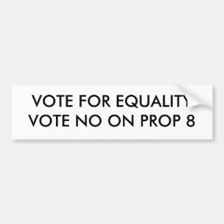 No on Prop 8 bumper sticker