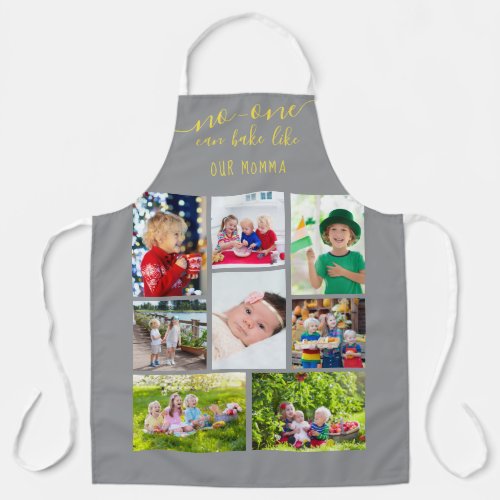 No_one Can Bake Like our Momma Editable 8 Photo Apron