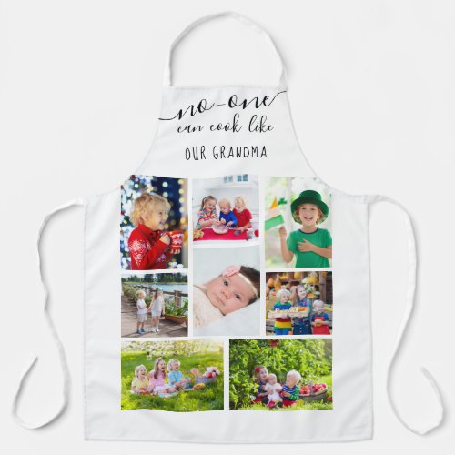 No_one Can Cook Like our Grandma Editable 8 Photo Apron