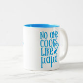 No one cooks like mama Greek mother Two-Tone Coffee Mug (Front Right)