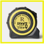 No One Else Measures Up Monogram Name Tape Measure<br><div class="desc">Custom multi-color monogram along with a heart-warming message (which can be changed) -- and first name.  Tool set ready to be used and a bright and bold gold and black.  Any design assistance required,  just send a chat or an email to charmdesignstudio@rcn.com and we'll be delighted to assist.</div>