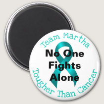 No One Fights Alone - Ovarian Cancer Magnet