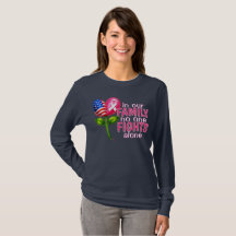 No One Fights Alone Pink Ribbon Heart Flower