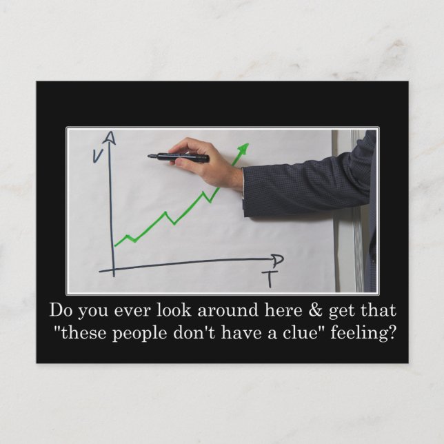 No one here knows what they are doing postcard (Front)