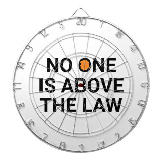 No one is above the law  dart board