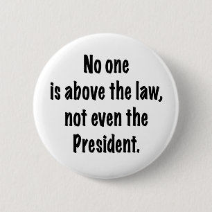 No one is above the law pinback button