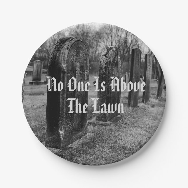 No One Is Above The Lawn Paper Plates (Front)