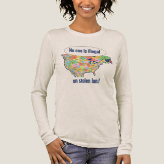 No One is Illegal on Stolen Land - long sleeve tee