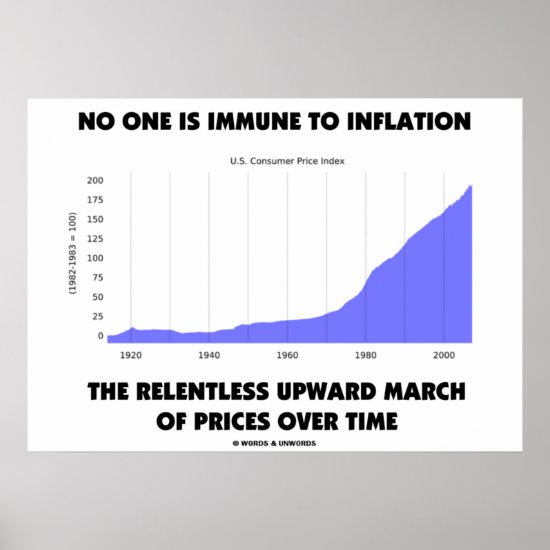 No One Is Immune To Inflation Upward March Prices Poster