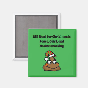 No One Knocking Funny Christmas Toilet Humor Magnet