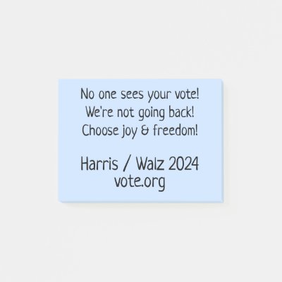 No One Sees Your Vote! GOTV Notes to Voters