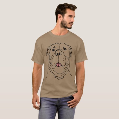 No One Smiles Like a Pit Bull Dog Funny Quote T_Shirt