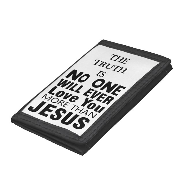 No One Will Ever Love You More Than Jesus Trifold Wallet (Bottom)
