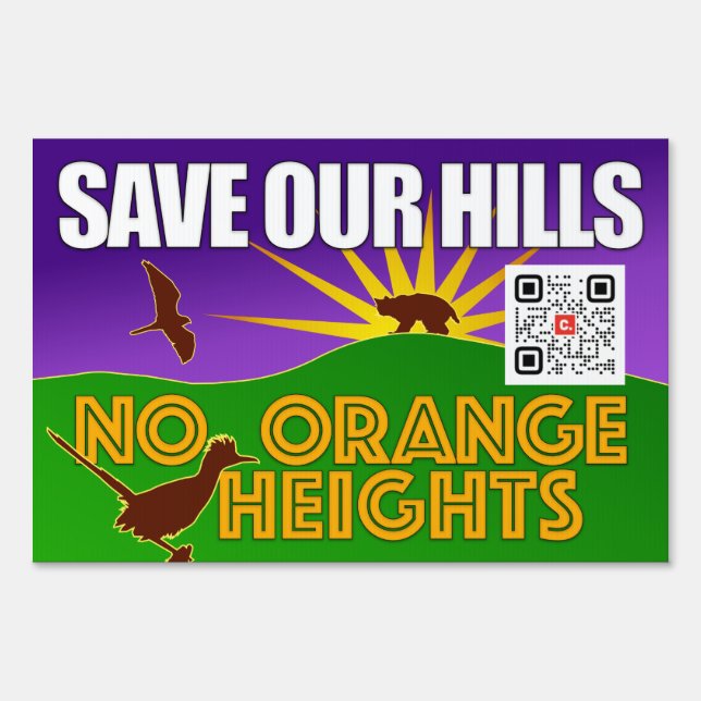 No Orange Heights Yard Sign (Front)