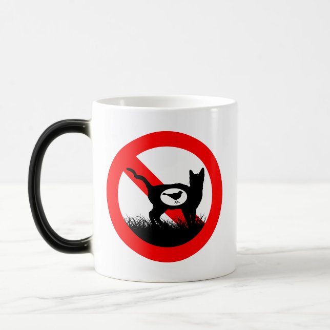 No Outdoor Cats Color Morph Mug (Left)