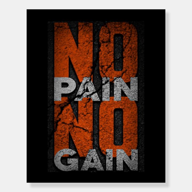 No Paim No Gain Foam Boards (Front)