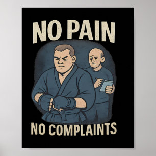 No Pain No Gain Boxing Martial Arts Humor Poster