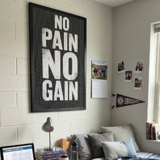 No Pain No Gain Canvas - Motivational Wall Art Gif