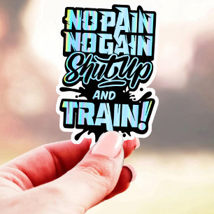 No Pain No Gain Gym Motivation – Workout Fitness Sticker