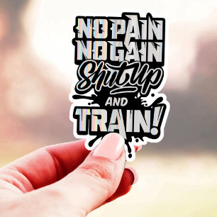 No Pain No Gain Gym Motivation – Workout Fitness Sticker