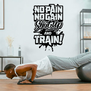 No Pain No Gain Gym Motivation – Workout Fitness Wall Decal