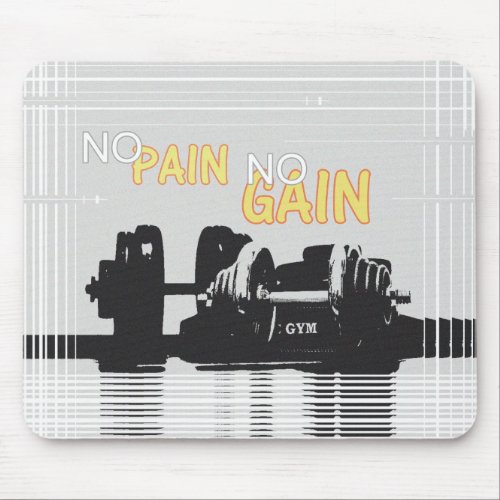 No Pain No Gain Modern Pop Art Template Mouse Pad