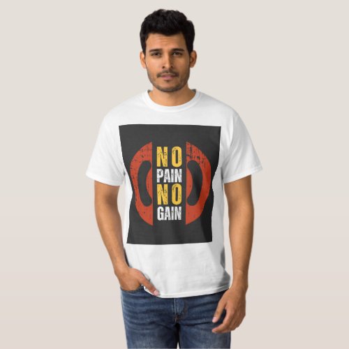 No Pain No Gain Motivational T_shirt design