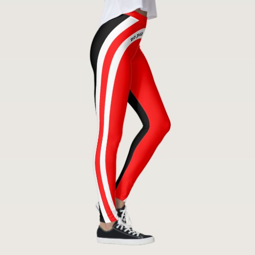 No Pain No Gain Red White and Black Leggings
