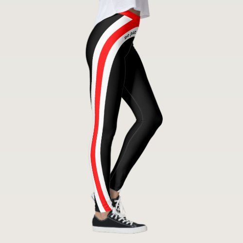 No Pain No Gain Red White and Black Leggings