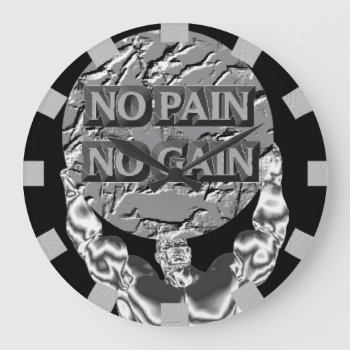 No Pain No Gain Wall Clock by Baysideimages at Zazzle