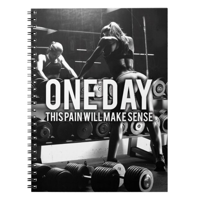 No PAIN No Gain - Women's Workout Motivational Notebook (Front)
