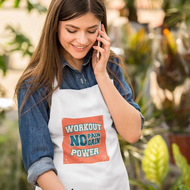 No Pain No Gain Workout Power Adult Apron (Creator Uploaded)