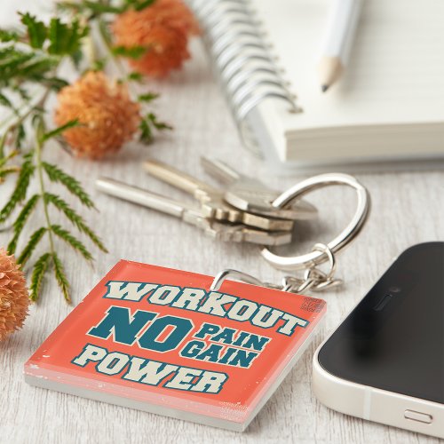 No Pain No Gain Workout Power Keychain