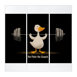No Pain No Quack – Funny Gym Duck Art