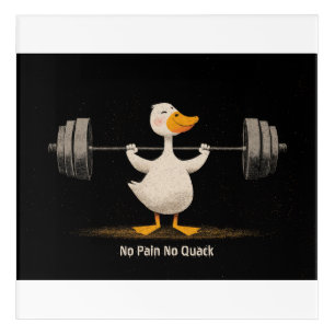 No Pain No Quack – Funny Gym Duck Art
