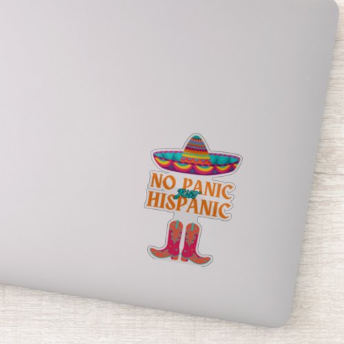 No Panic Hispanic Heritage Month Funny Hispanic Sticker