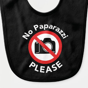 No Paparazzi Please - No Photography Baby Bib