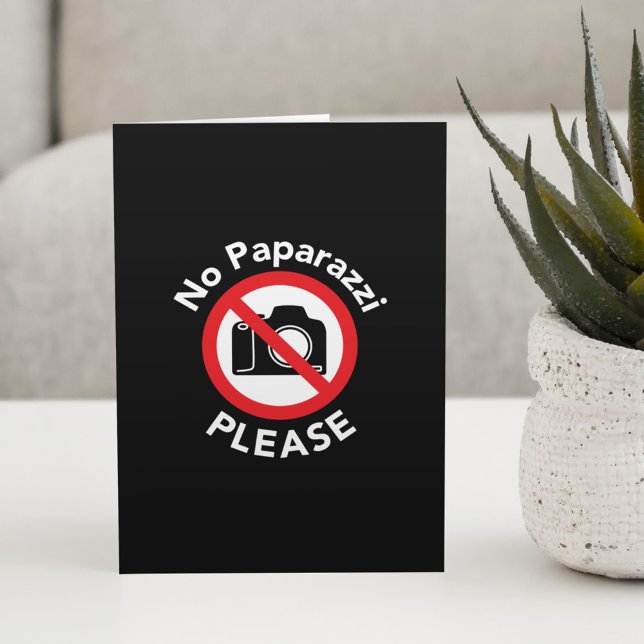 No Paparazzi Please - No Photography Card (Creator Uploaded)