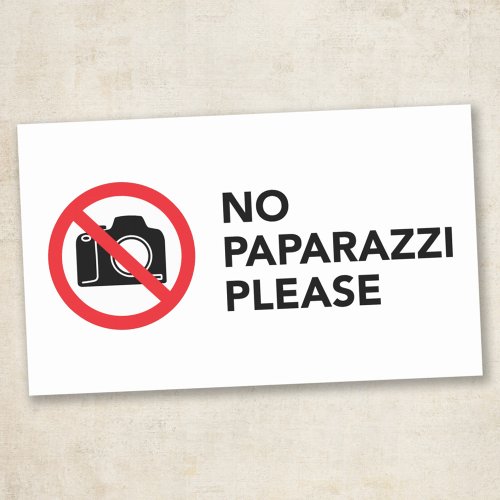 No Paparazzi Please _ No Photos Rectangular Sticker