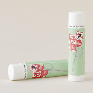 No parking anarchy sign lip balm