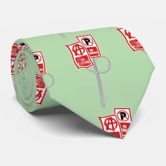 No parking anarchy sign neck tie