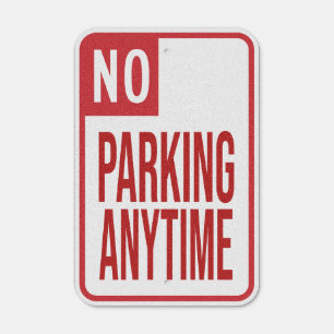 No Parking Anytime Metal Sign