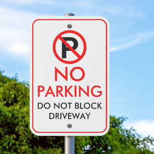 No Parking Customized Text Outdoor Metal Sign