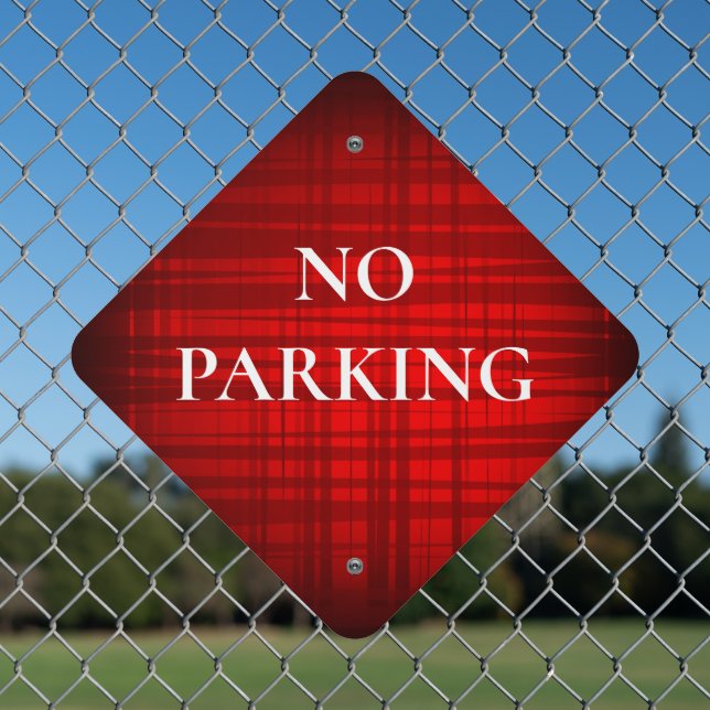 No Parking Metal Parking Sign (In Situ(Fence))