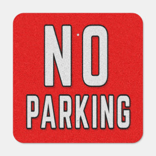 No Parking Metal Sign