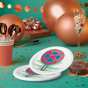 No Parking Road Sign Red Blue Traffic Symbol Paper Plates