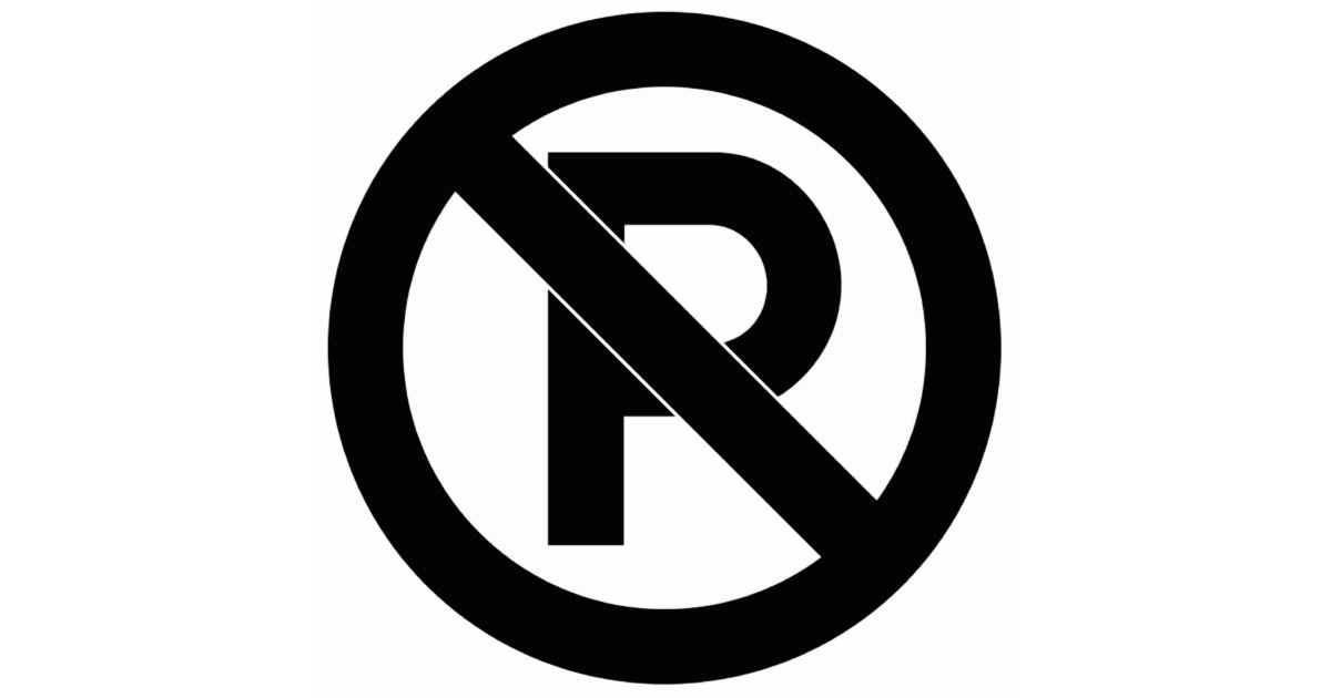 No Parking Symbol Cutout | Zazzle