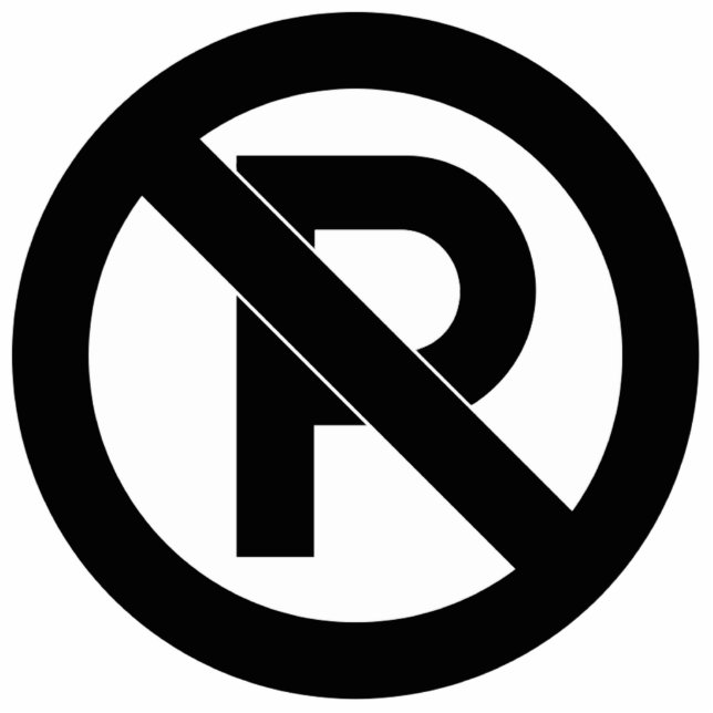 No Parking Symbol Cutout (Front)