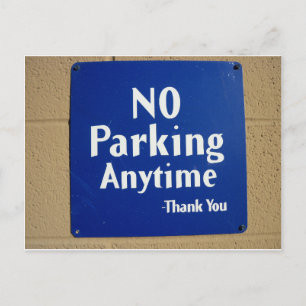 No Parking Thank You Postcard